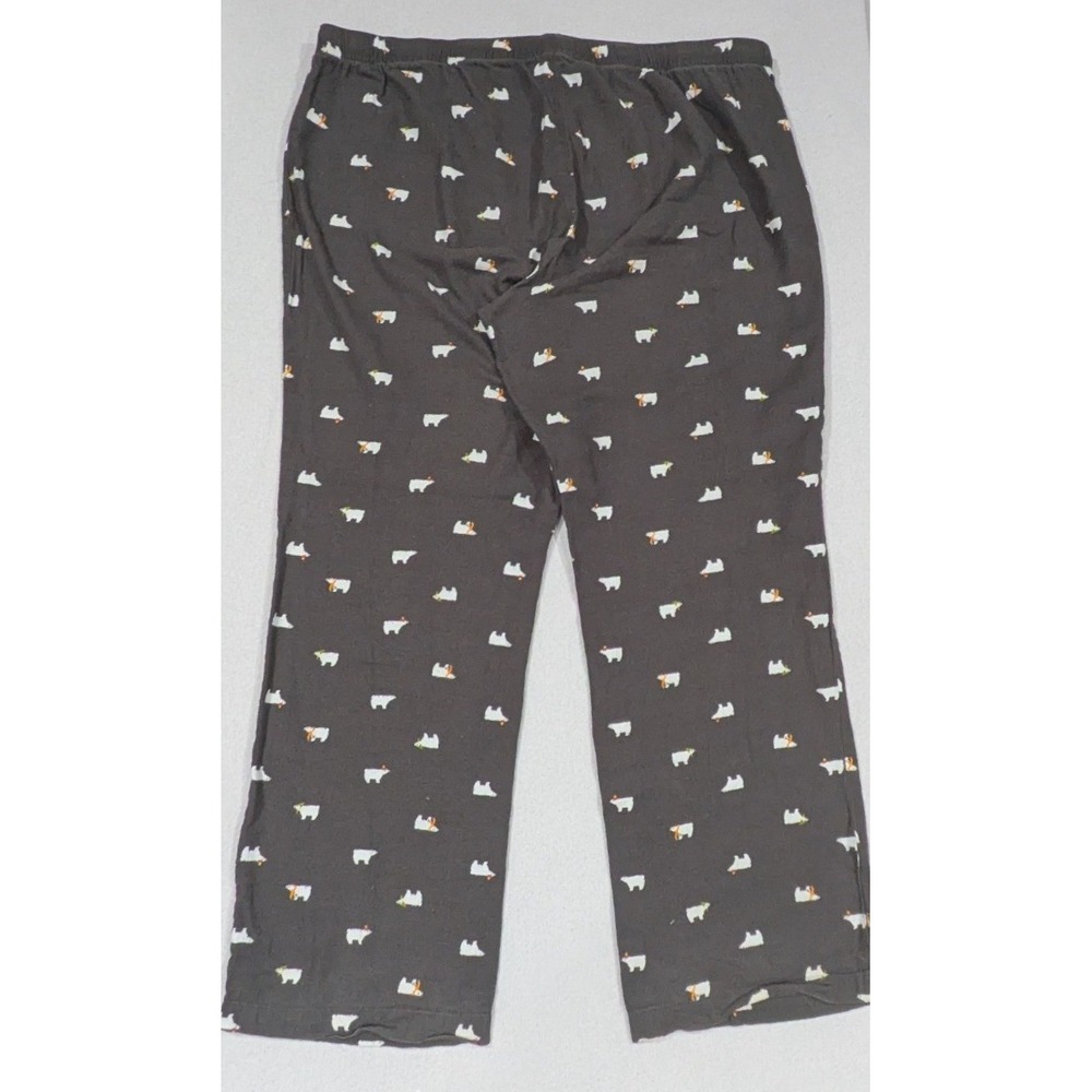 Old Navy Pajama Pants Women XL Gray Excellent Polar Bear Print Flannel Lounge - Picture 5 of 6